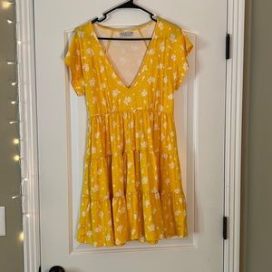 mid yellow dress